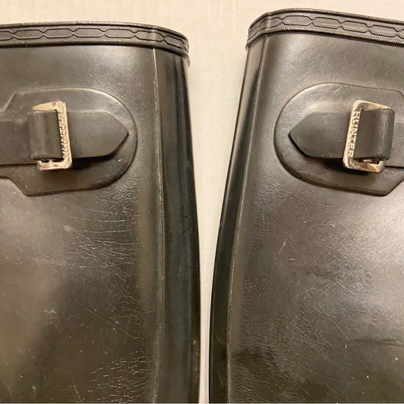 Hunter Original Tall Rain Boot in Dark Blue Size 9 - Picture 4 of 9